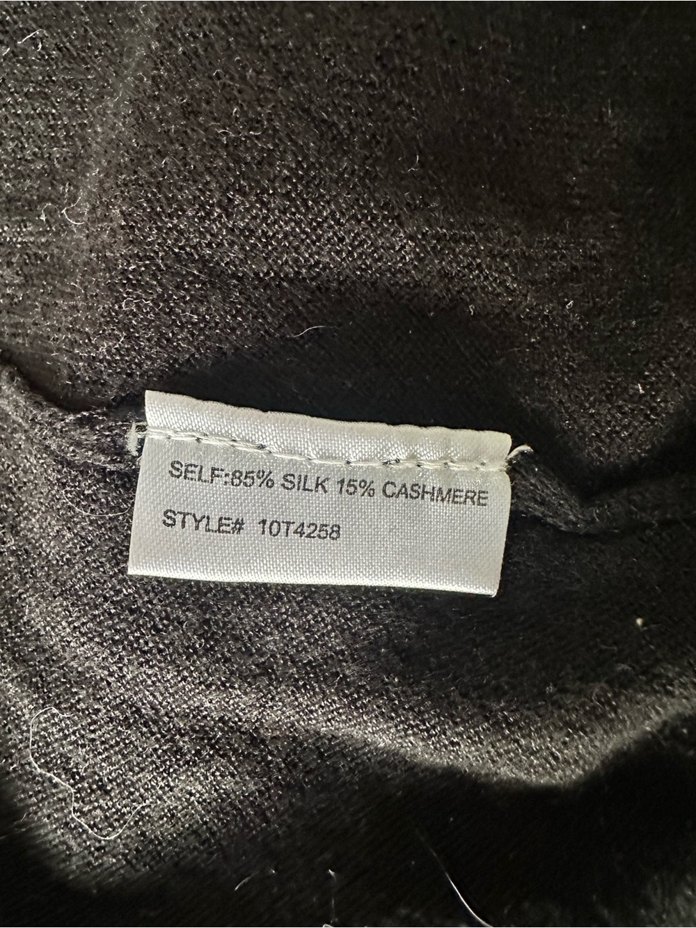 Vintage Kay Unger Silk Cashmere Blend Button Up Black Cardigan Pearls Size M - Picture 7 of 7